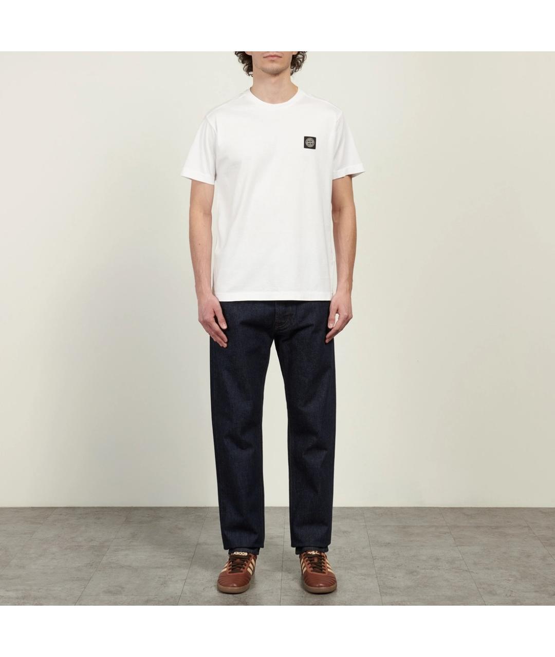 STONE ISLAND Белая хлопковая футболка, фото 7