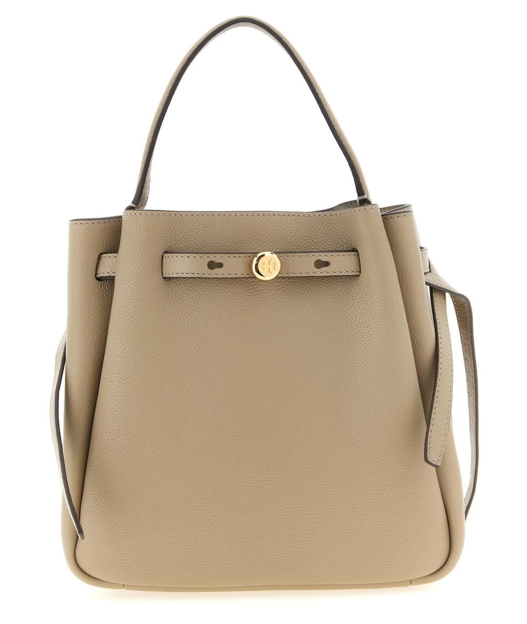 TORY BURCH Бежевая кожаная сумка через плечо, фото 1
