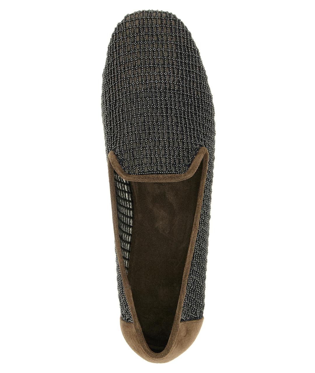 BRUNELLO CUCINELLI Коричневые кожаные лоферы, фото 4