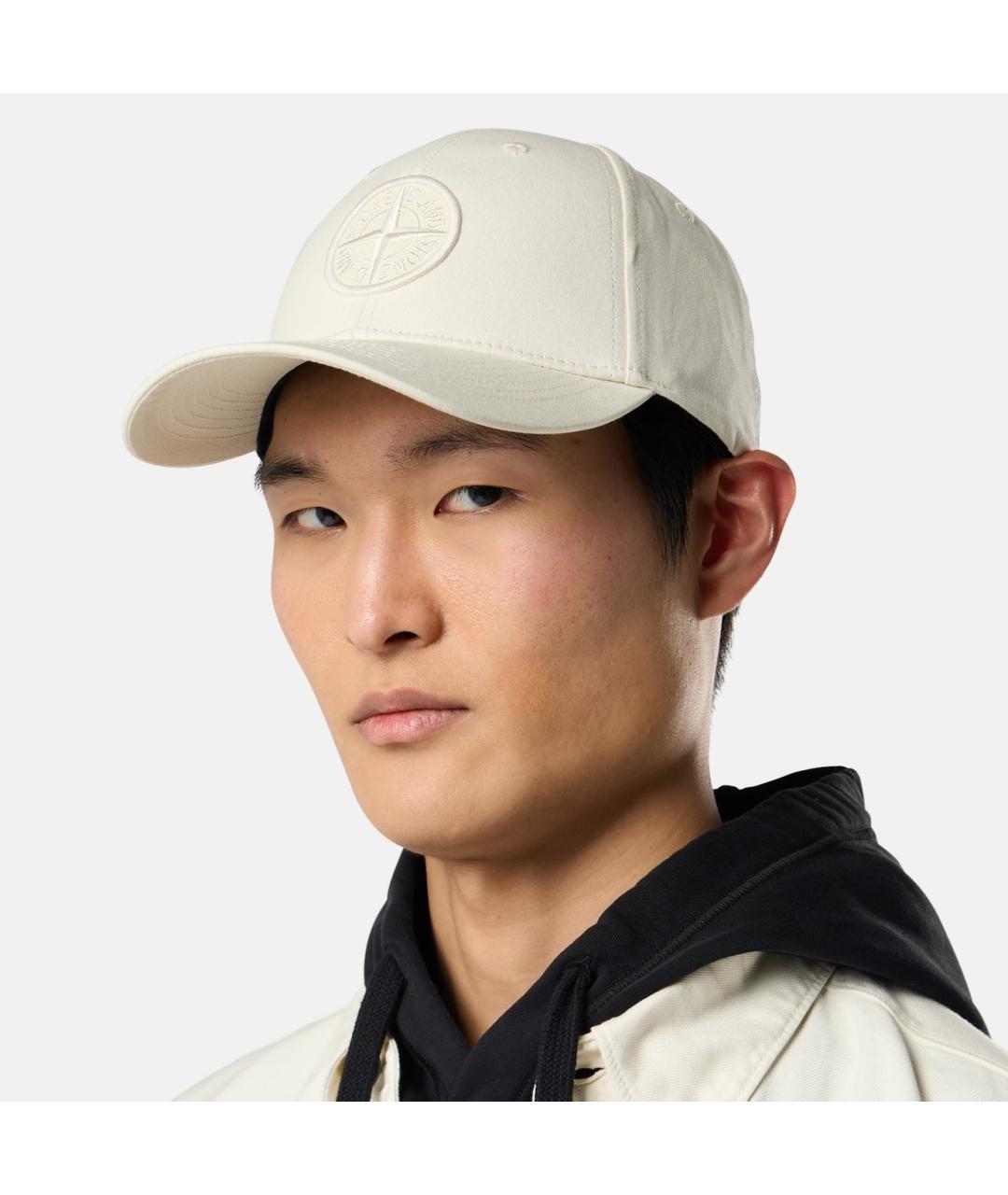 STONE ISLAND Бежевая хлопковая кепка/бейсболка, фото 4
