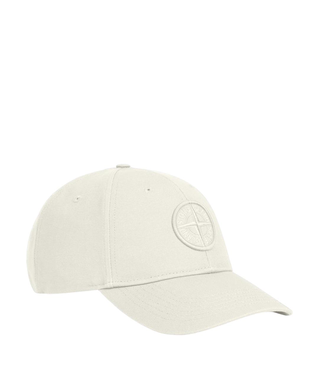STONE ISLAND Бежевая хлопковая кепка/бейсболка, фото 1