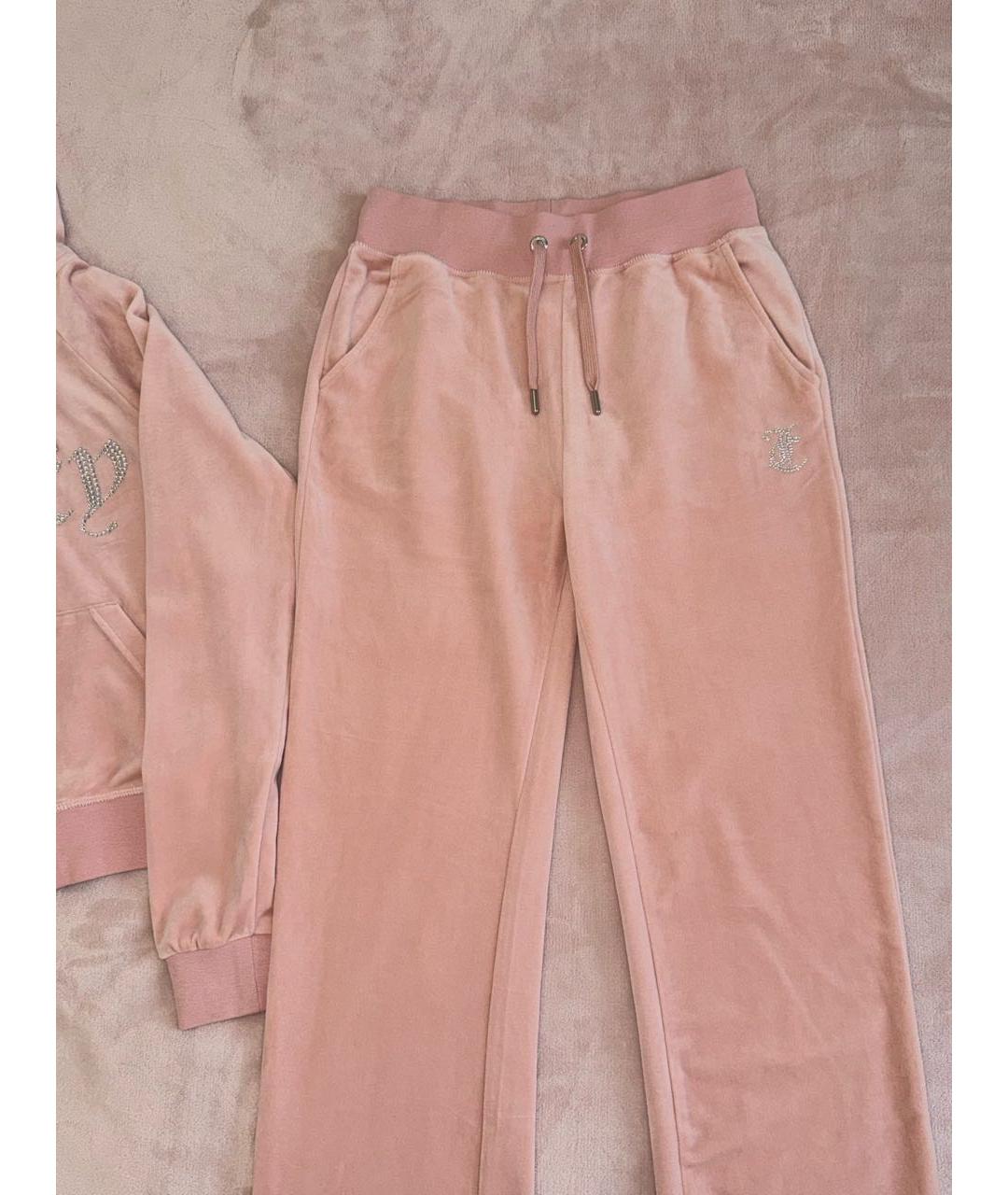 JUICY COUTURE Розовый велюровый спортивные костюмы, фото 3