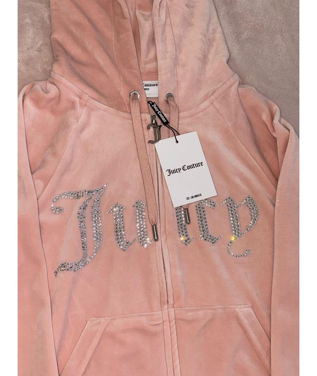 JUICY COUTURE Розовый велюровый спортивные костюмы, фото 4