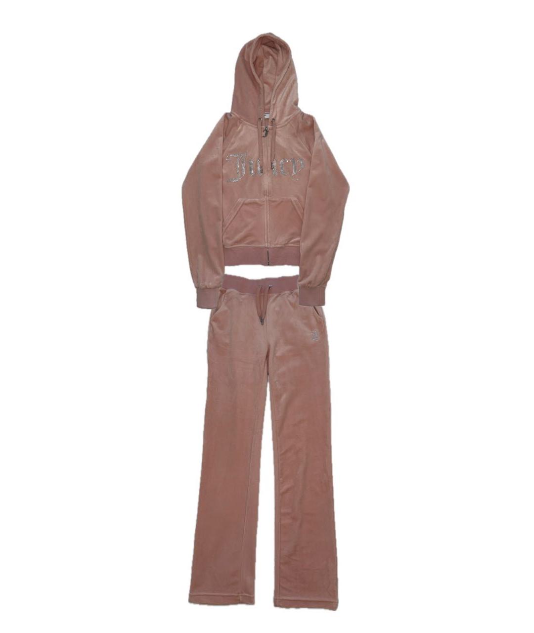 JUICY COUTURE Розовый велюровый спортивные костюмы, фото 1