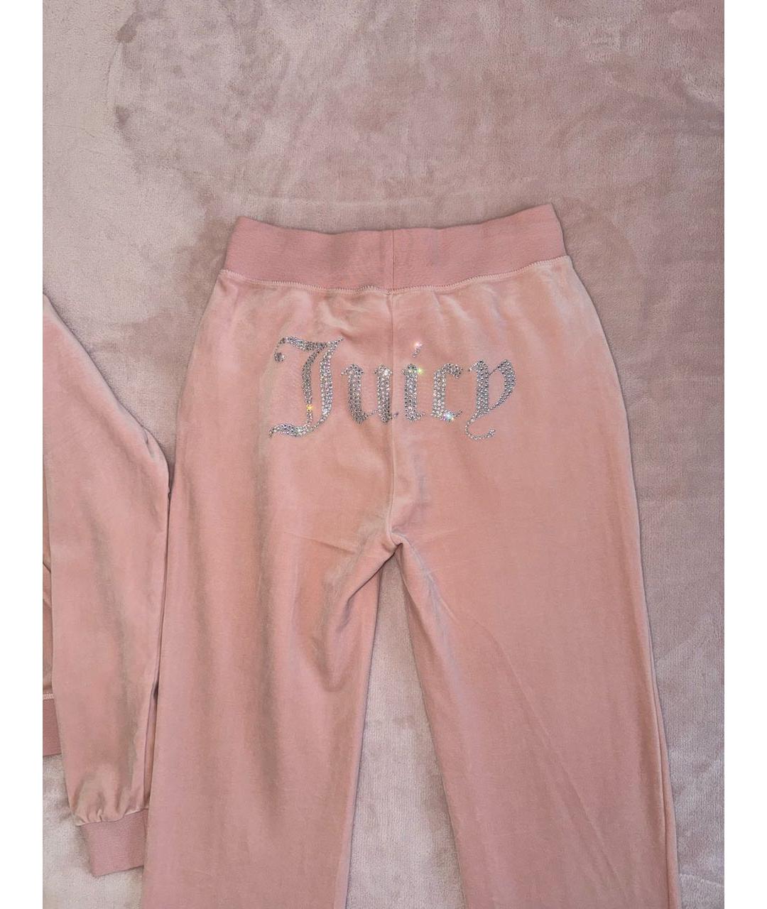 JUICY COUTURE Розовый велюровый спортивные костюмы, фото 5