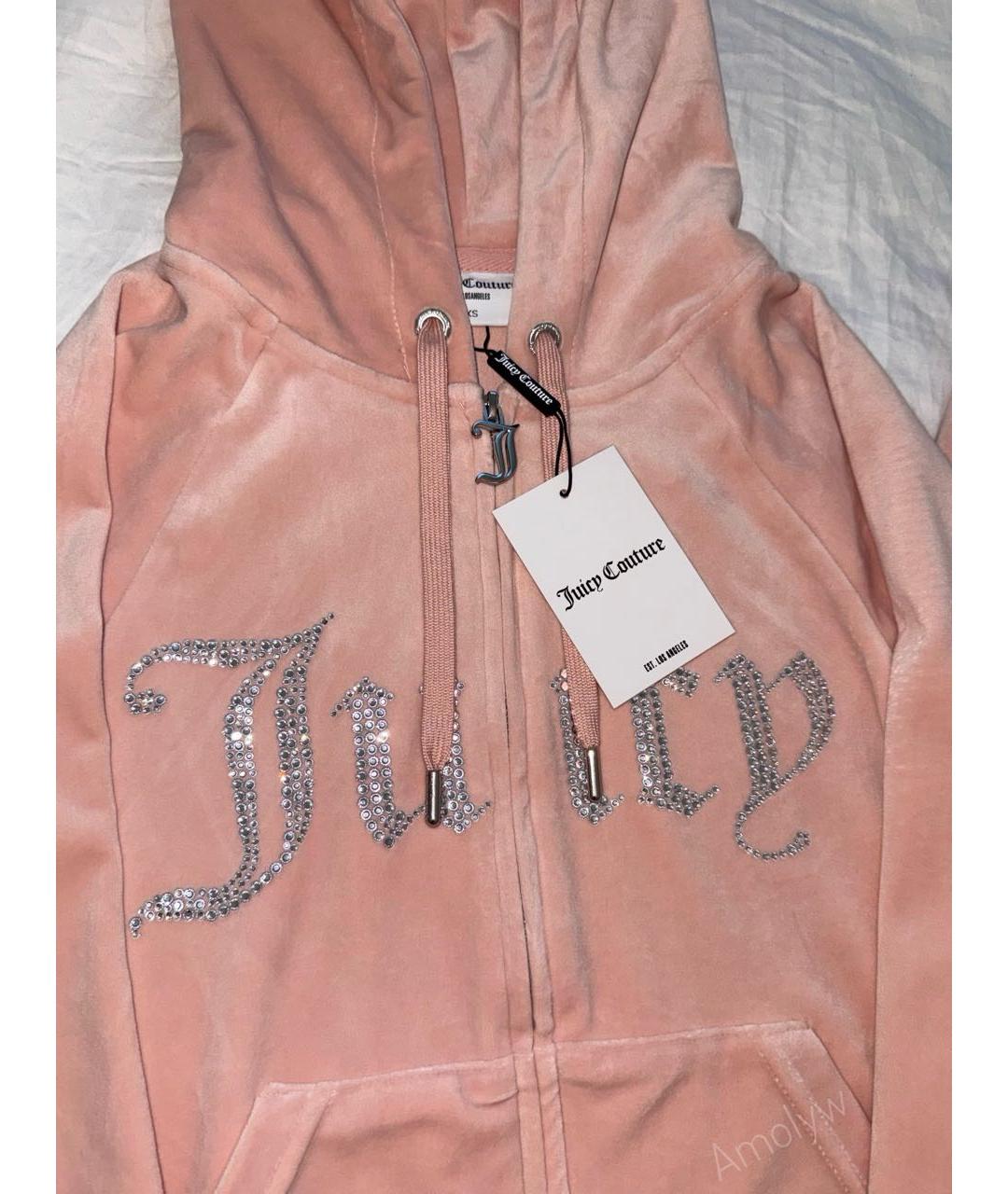 JUICY COUTURE Розовый велюровый спортивные костюмы, фото 4