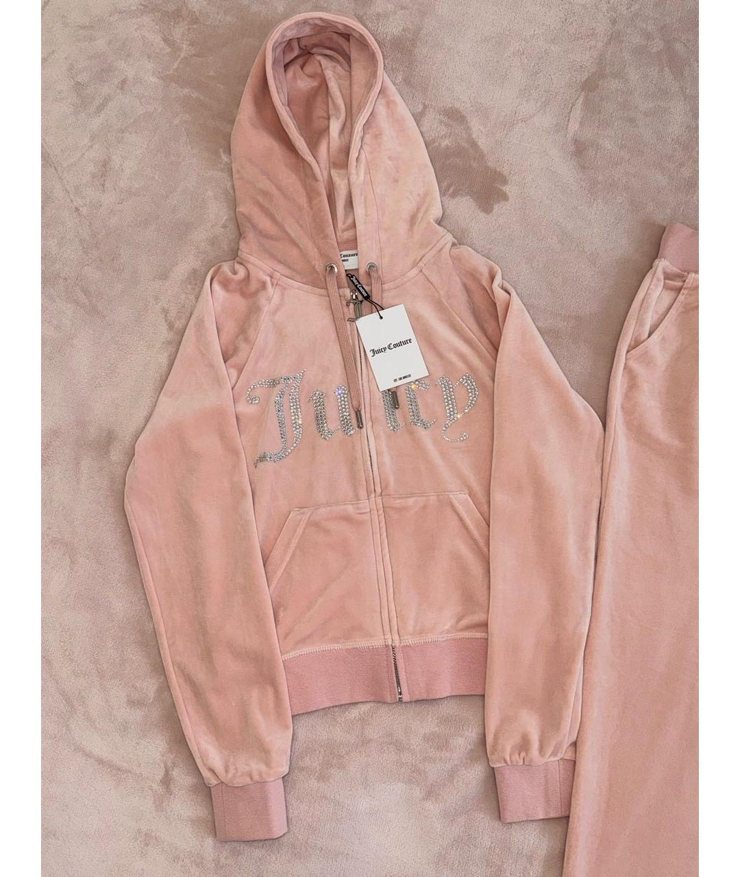 JUICY COUTURE Розовый велюровый спортивные костюмы, фото 2
