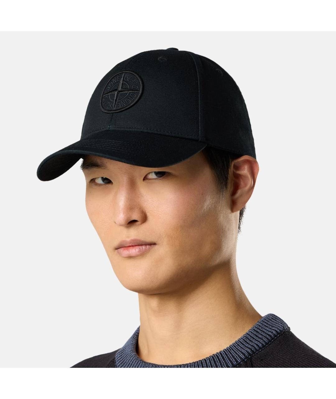 STONE ISLAND Черная хлопковая кепка/бейсболка, фото 4