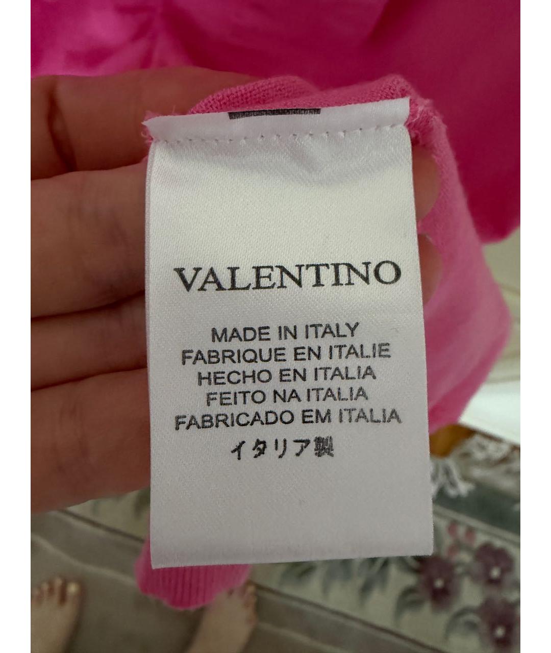 VALENTINO Розовая вискозная майка, фото 7