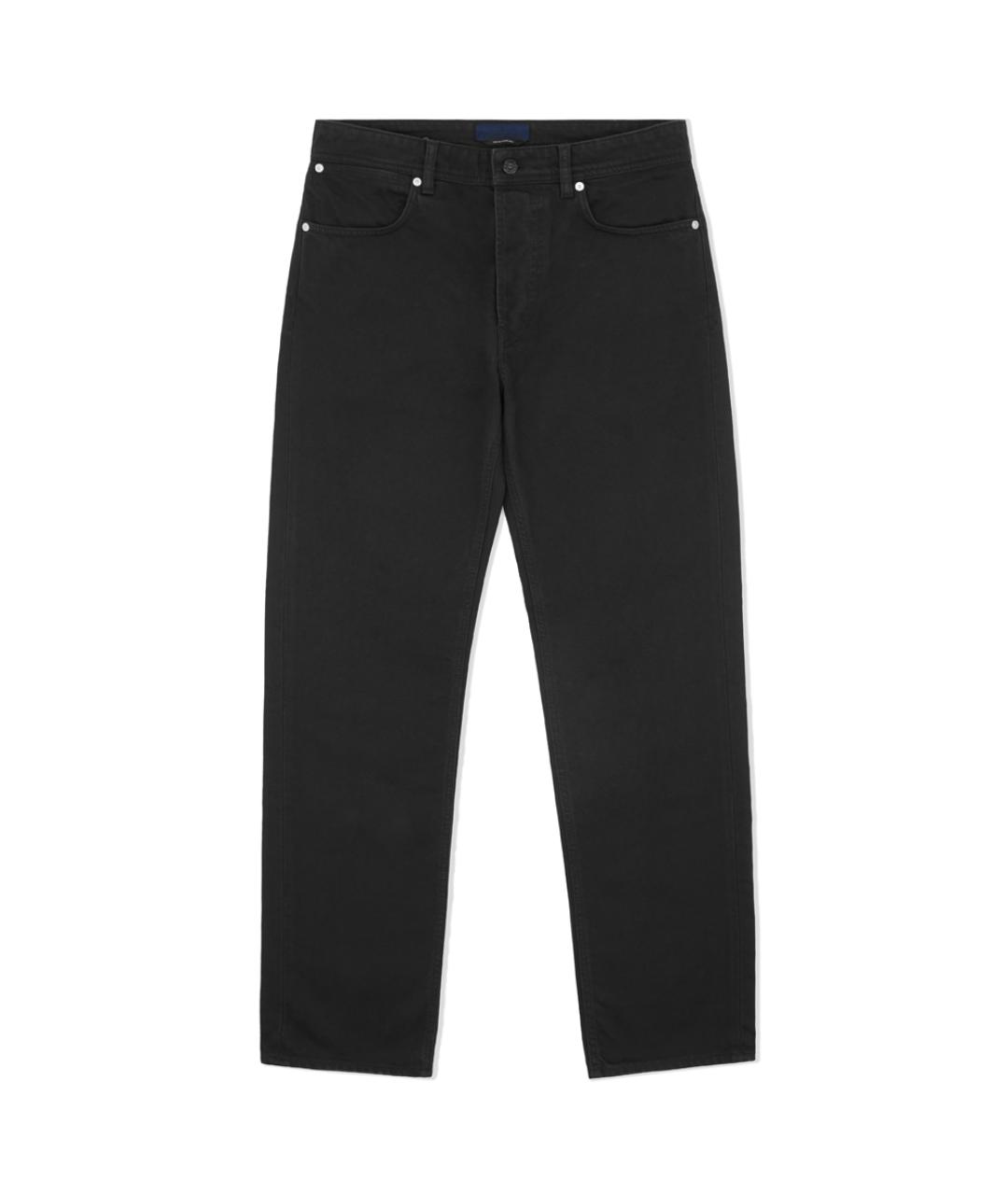 STONE ISLAND Черные хлопковые прямые джинсы, фото 1