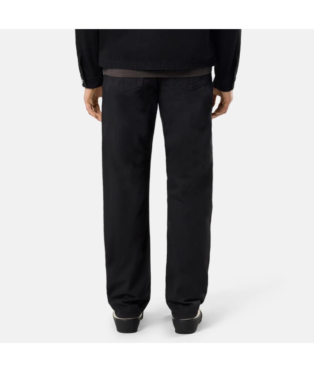 STONE ISLAND Черные хлопковые прямые джинсы, фото 8
