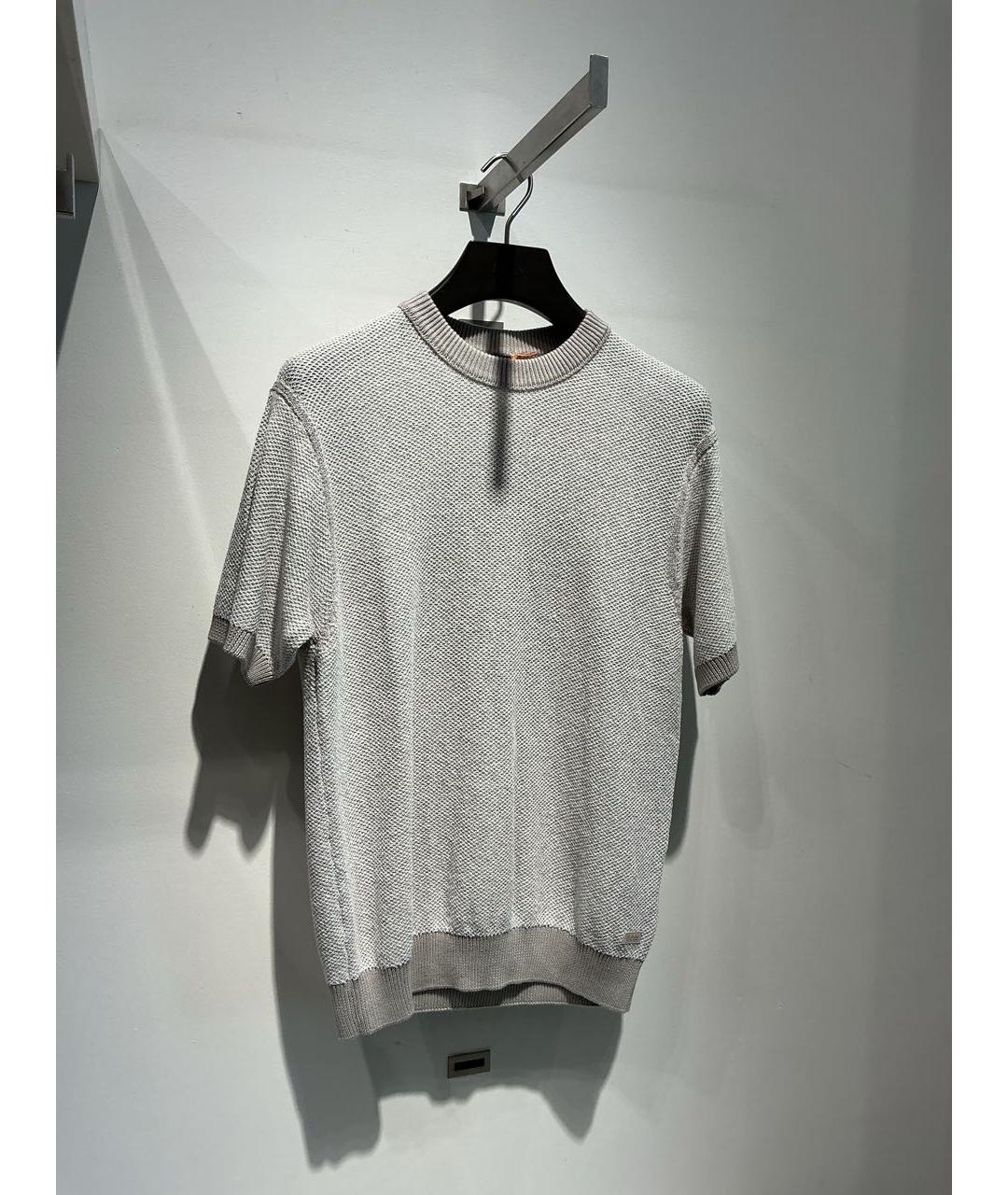 HUGO BOSS Серая хлопковая футболка, фото 2