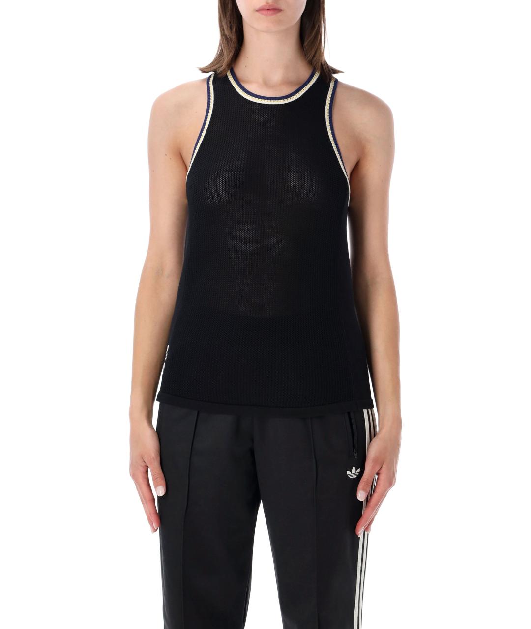 Y-3 Черная хлопковая майка, фото 1
