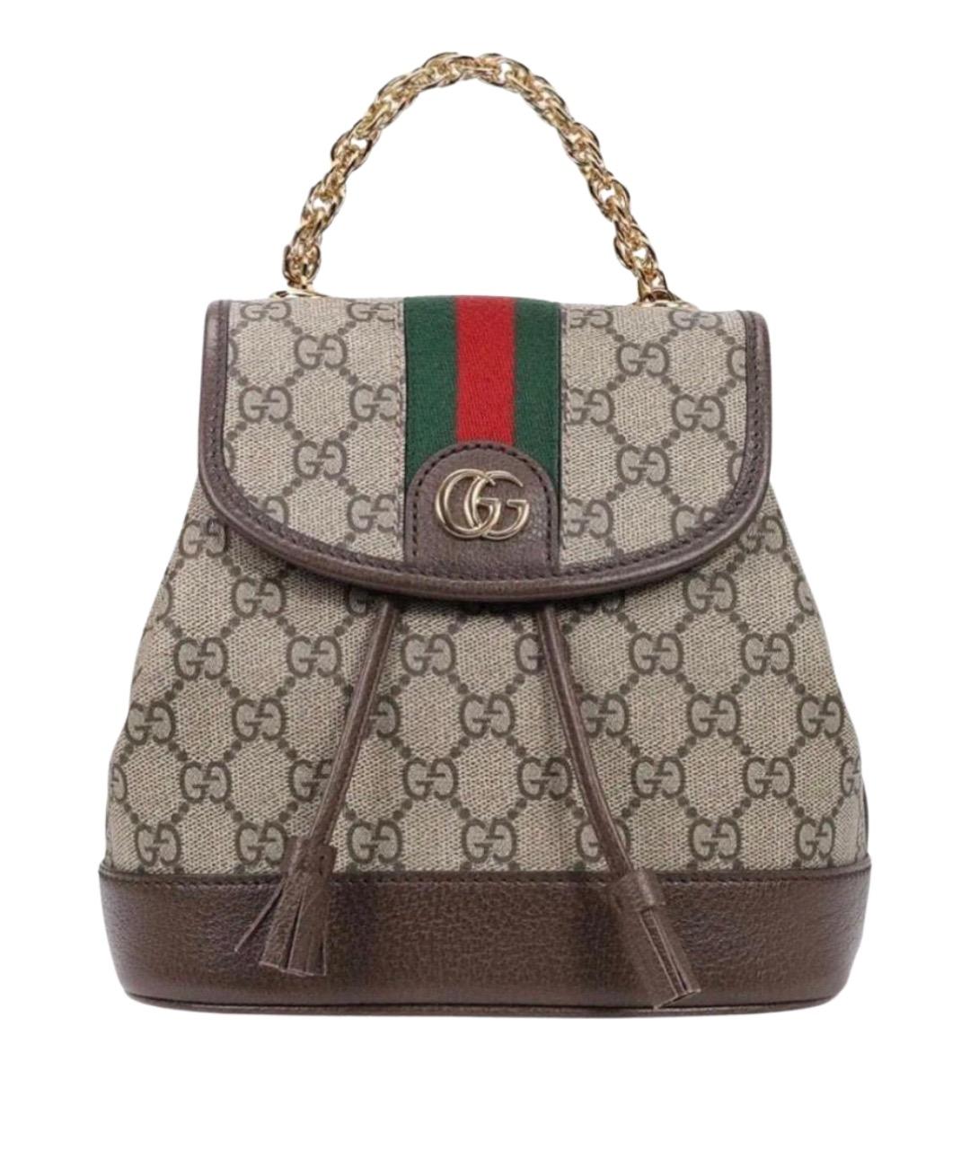 GUCCI Коричневый рюкзак, фото 1