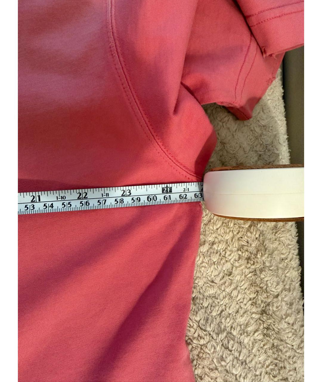 VETEMENTS Розовая хлопковая футболка, фото 6