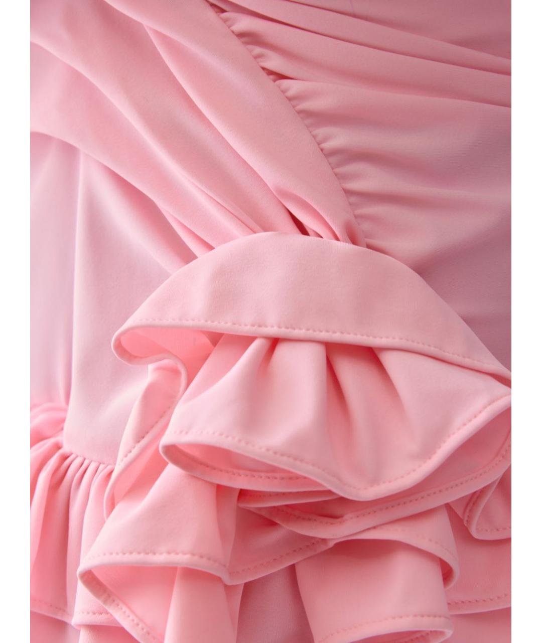 JACQUEMUS Розовая полиамидовая юбка мини, фото 4