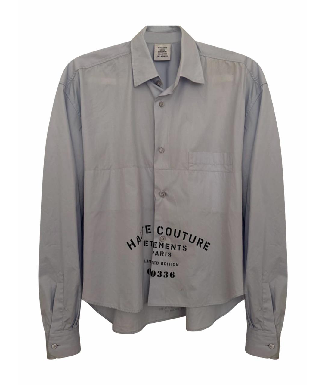 VETEMENTS Голубая хлопковая рубашка, фото 10
