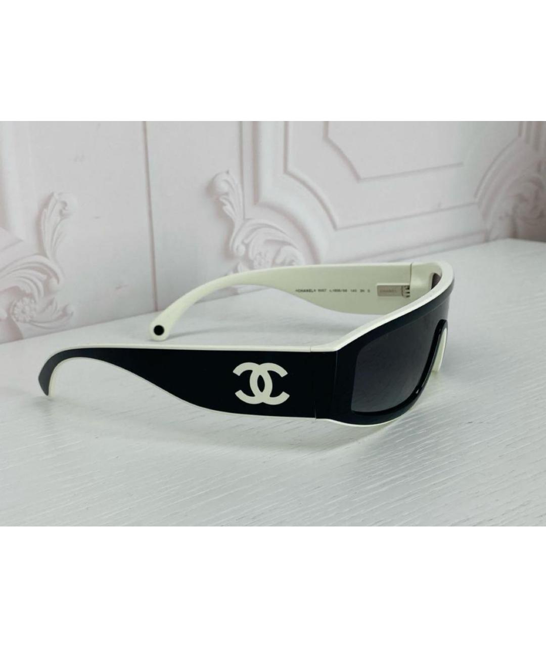 CHANEL Черные пластиковые солнцезащитные очки, фото 2