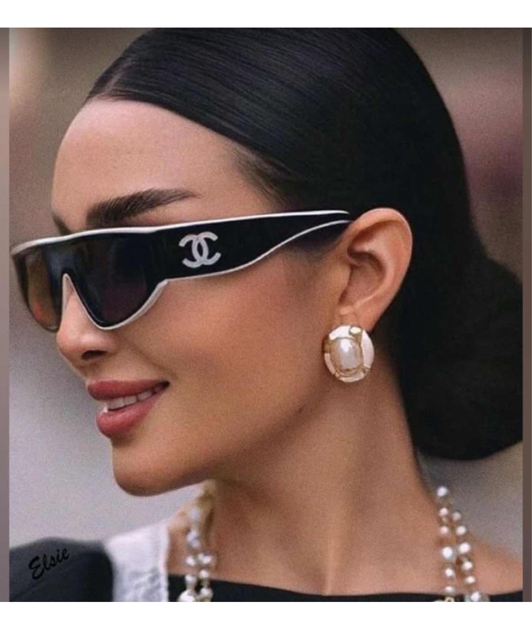 CHANEL Черные пластиковые солнцезащитные очки, фото 8