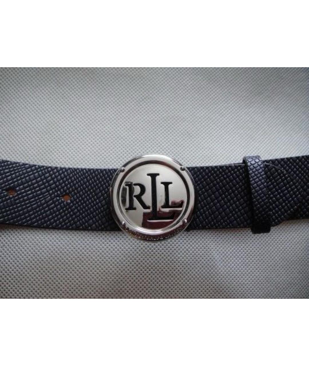 RALPH LAUREN Синий кожаный ремень, фото 7
