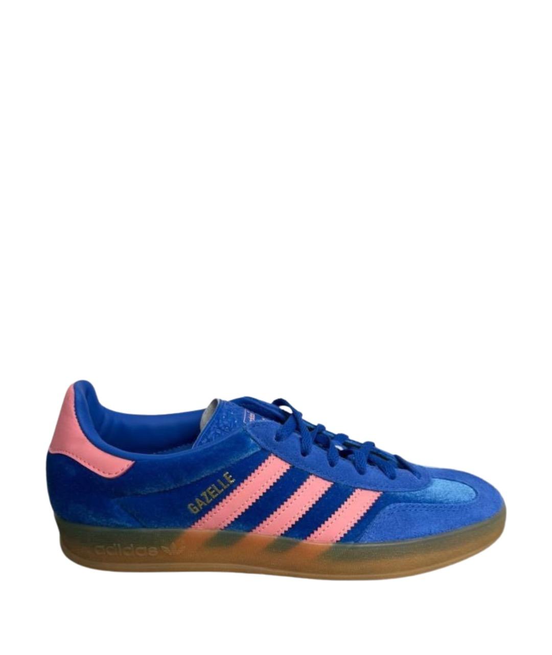 ADIDAS Синие бархатные кроссовки, фото 1