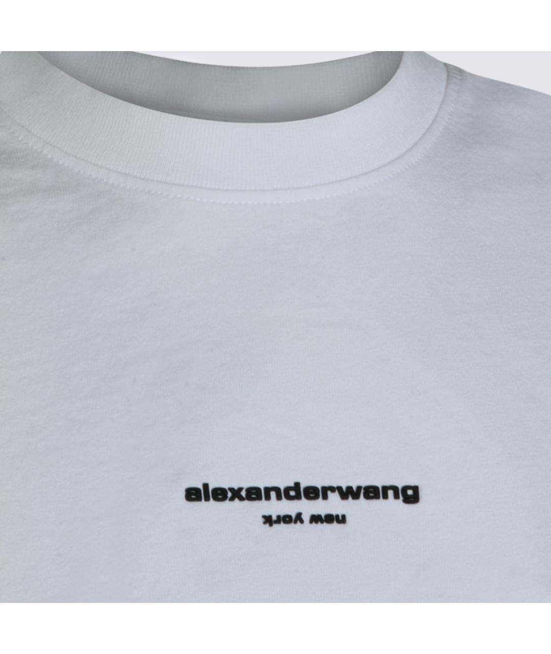 ALEXANDER WANG Белая хлопковая футболка, фото 3