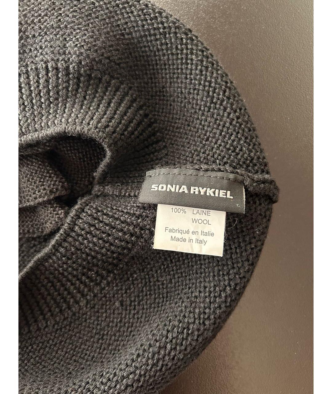 SONIA RYKIEL Черная шерстяная шапка, фото 5