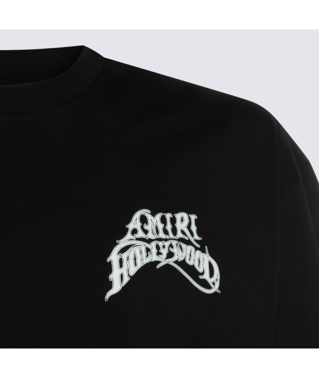 AMIRI Черная хлопковая футболка, фото 3
