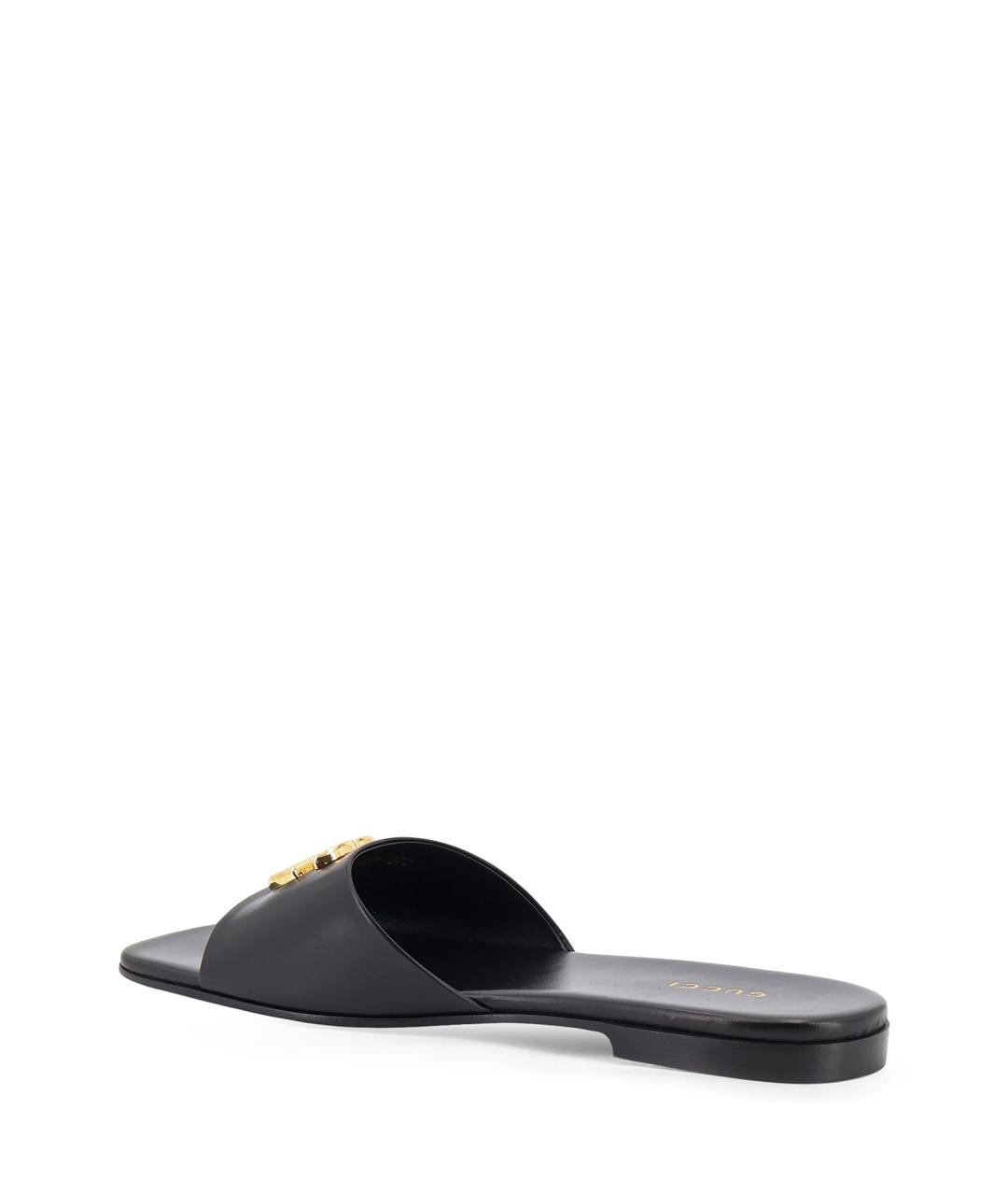 GUCCI Черные шлепанцы, фото 3