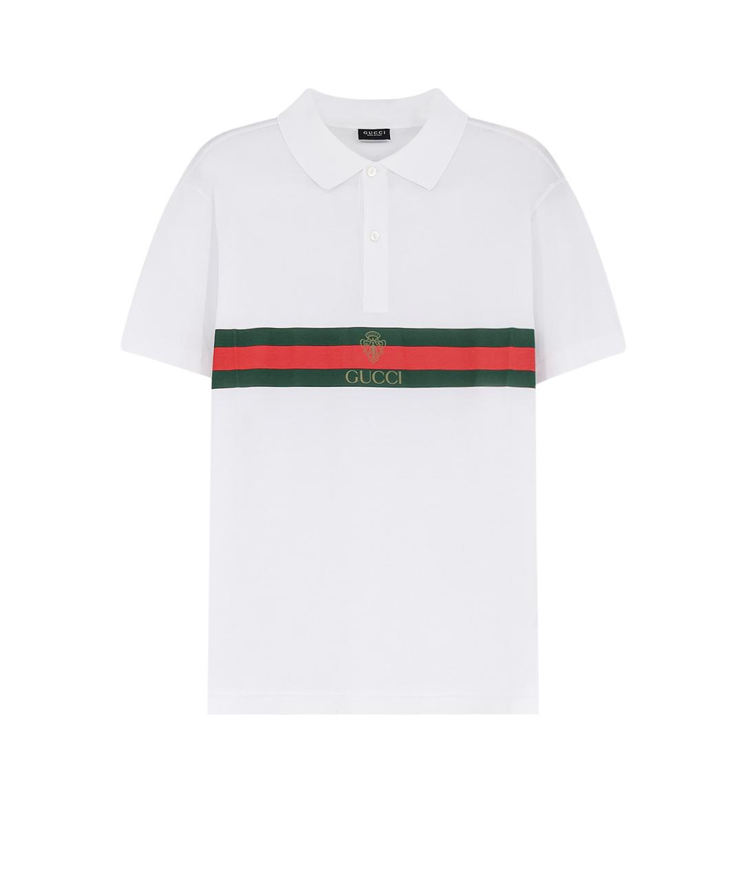 GUCCI Белое поло с коротким рукавом, фото 1