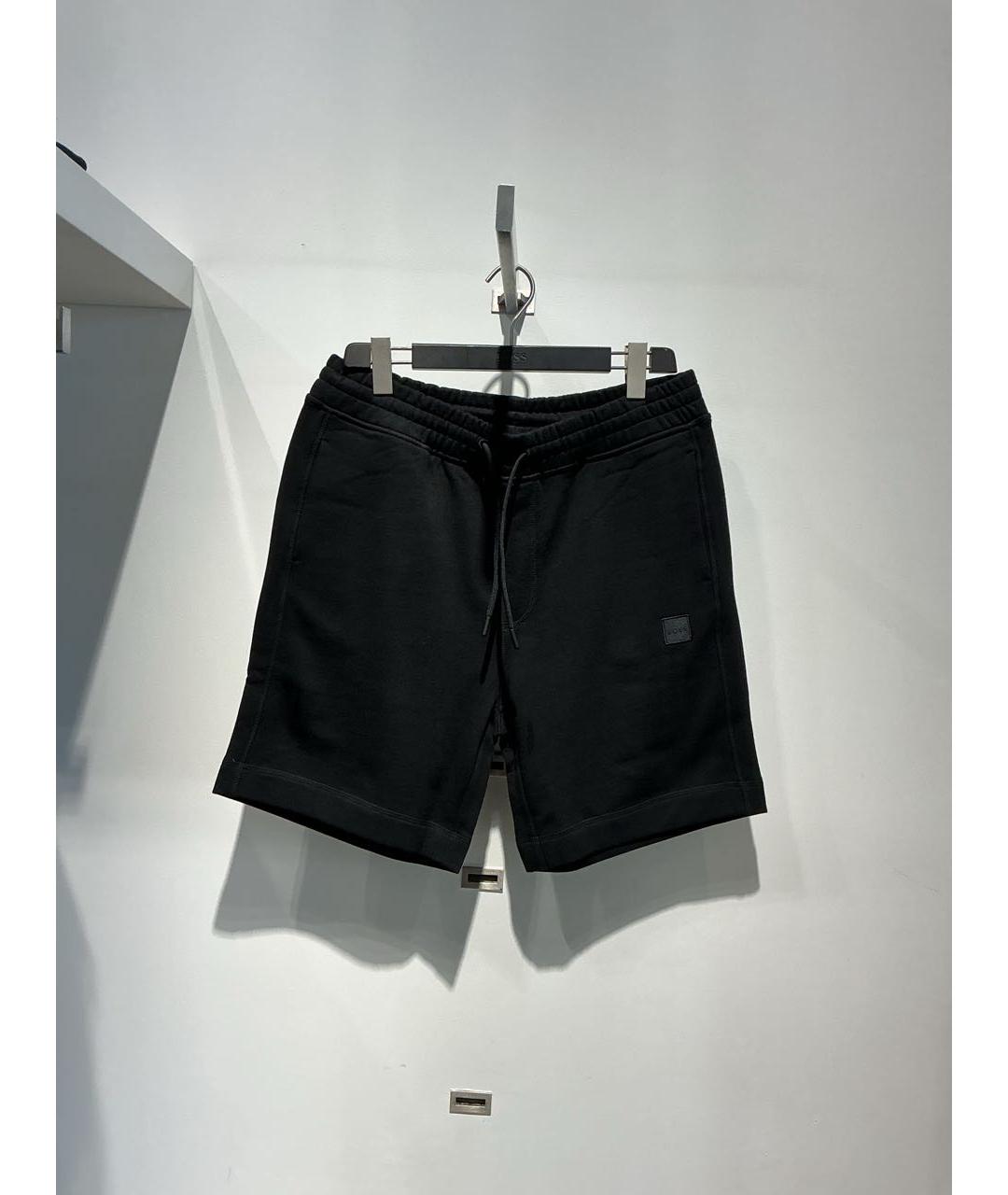 HUGO BOSS Черные хлопковые шорты, фото 4