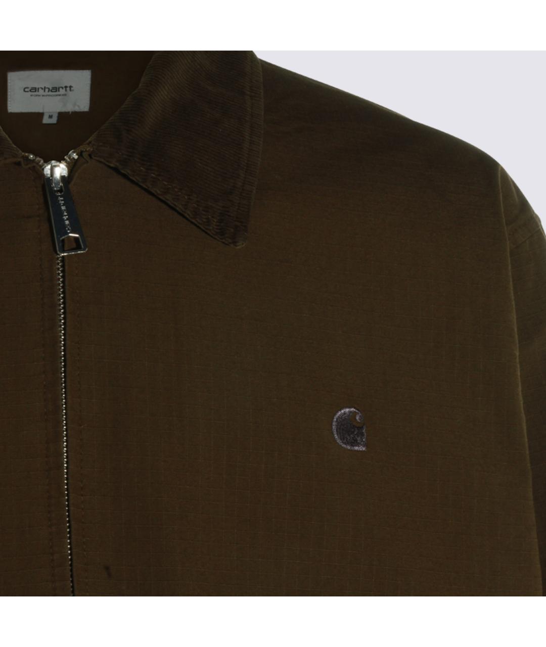 CARHARTT WIP Коричневая хлопковая куртка, фото 3