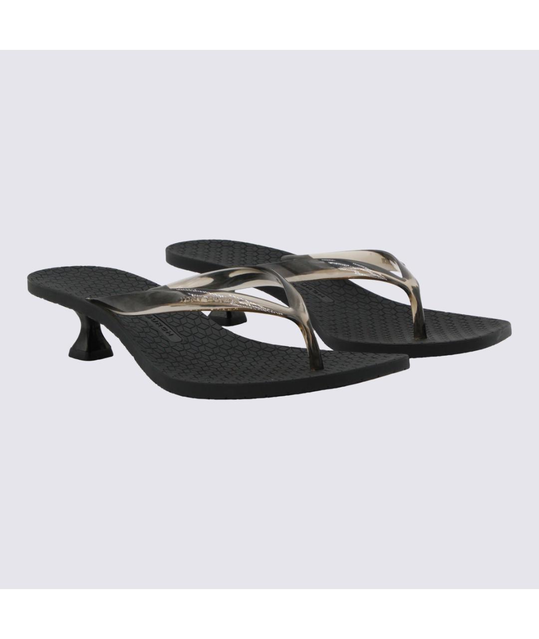 TORY BURCH Черные резиновые мюли, фото 2