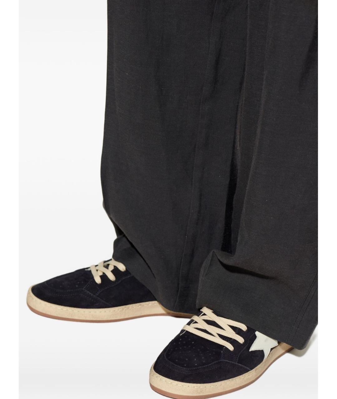 GOLDEN GOOSE DELUXE BRAND Черные кожаные низкие кроссовки / кеды, фото 6