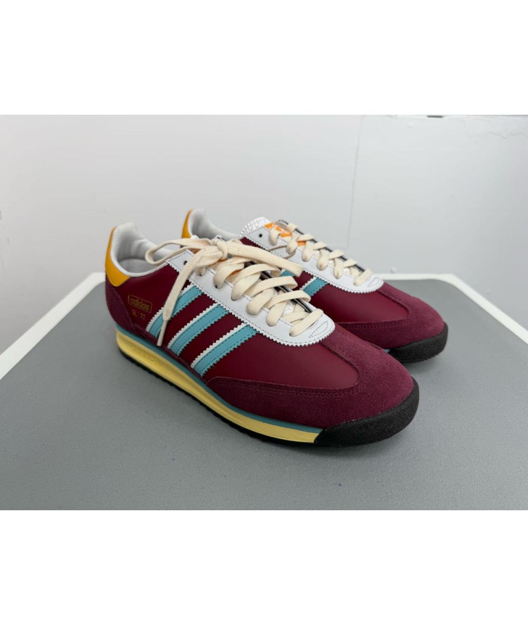 ADIDAS Бордовые текстильные низкие кроссовки / кеды, фото 5