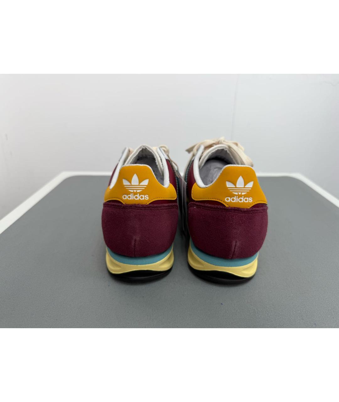 ADIDAS Бордовые текстильные низкие кроссовки / кеды, фото 4