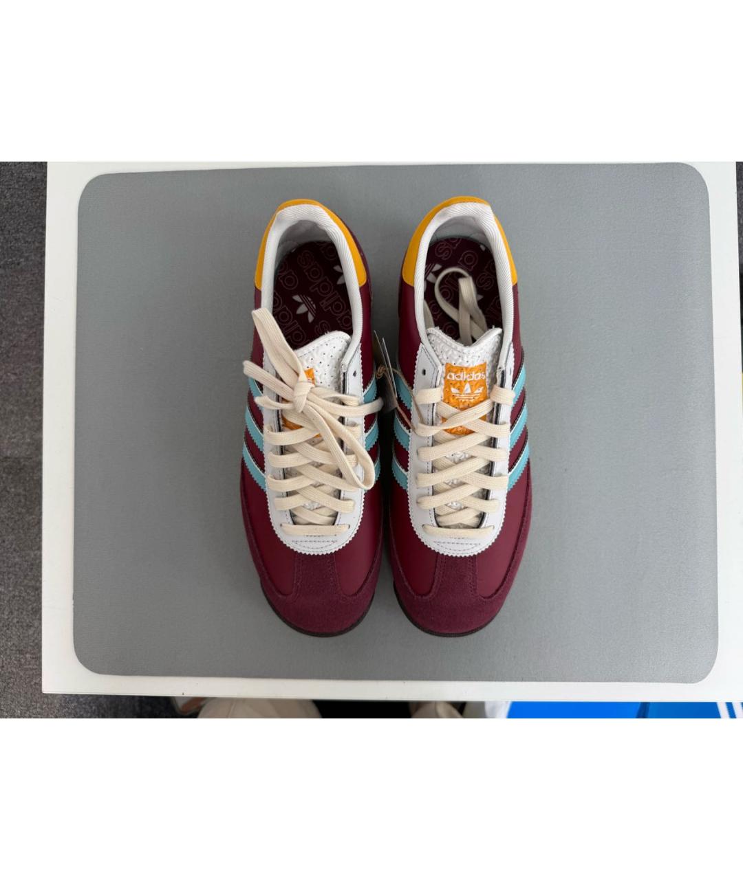 ADIDAS Бордовые текстильные низкие кроссовки / кеды, фото 3