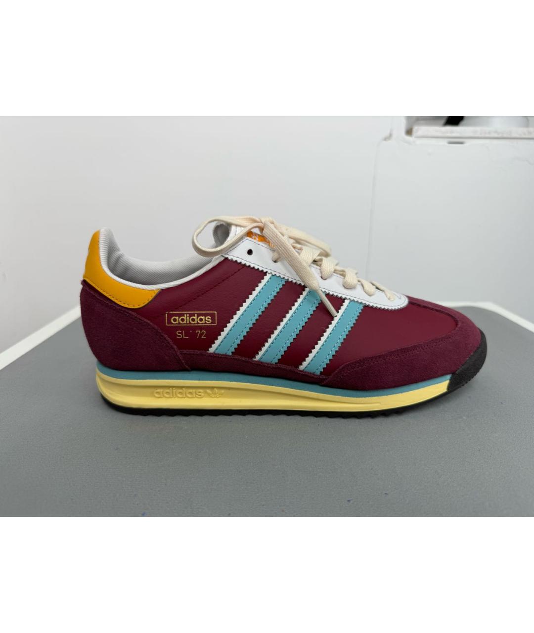 ADIDAS Бордовые текстильные низкие кроссовки / кеды, фото 7