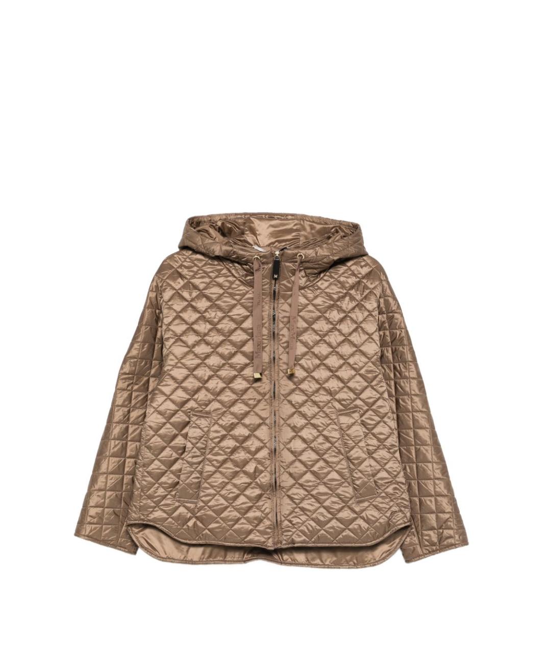 MAX MARA Коричневая полиэстеровая куртка, фото 1