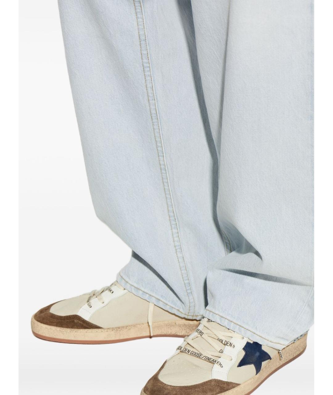 GOLDEN GOOSE DELUXE BRAND Бежевые кожаные низкие кроссовки / кеды, фото 6