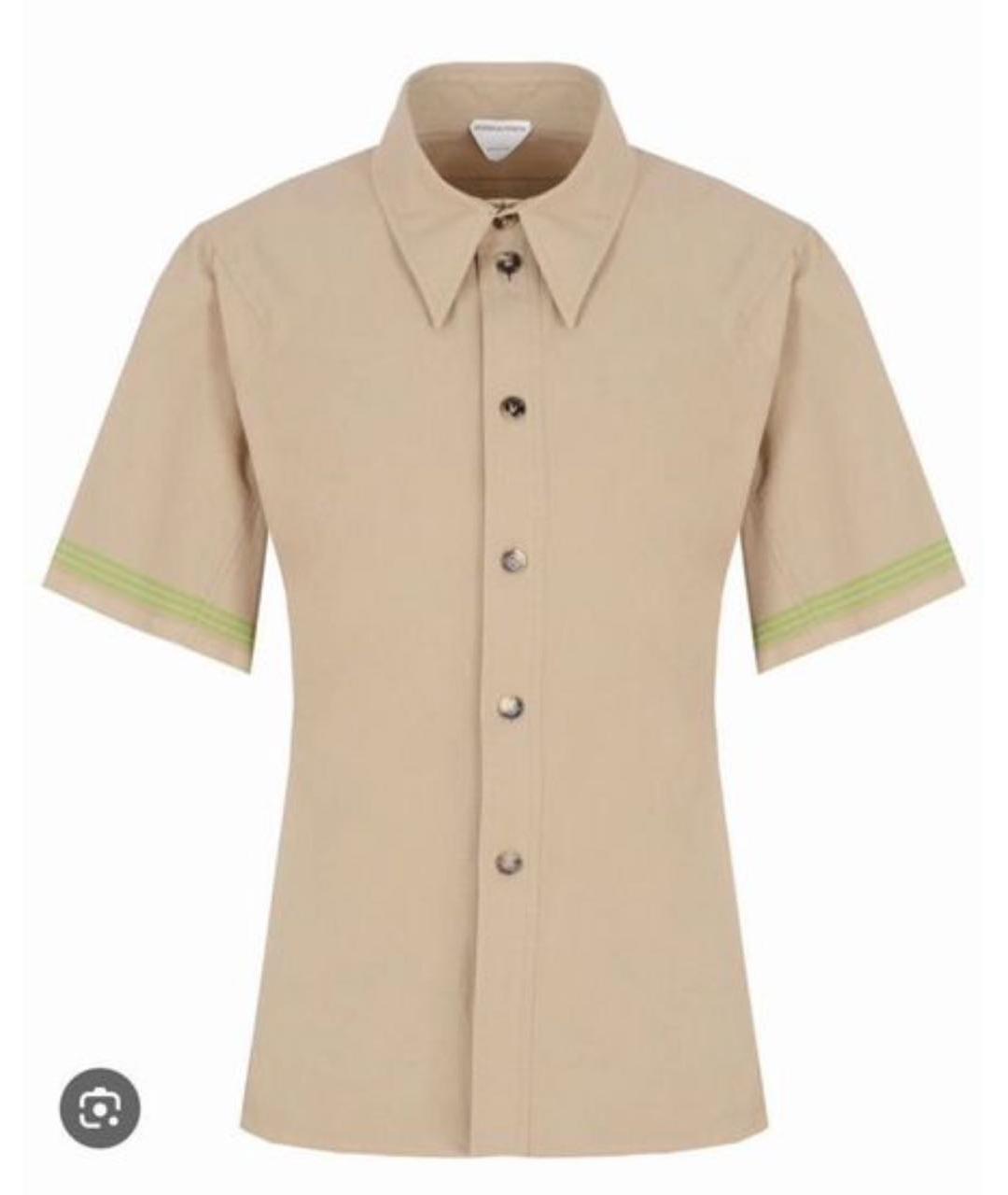 BOTTEGA VENETA Бежевая хлопковая рубашка, фото 1