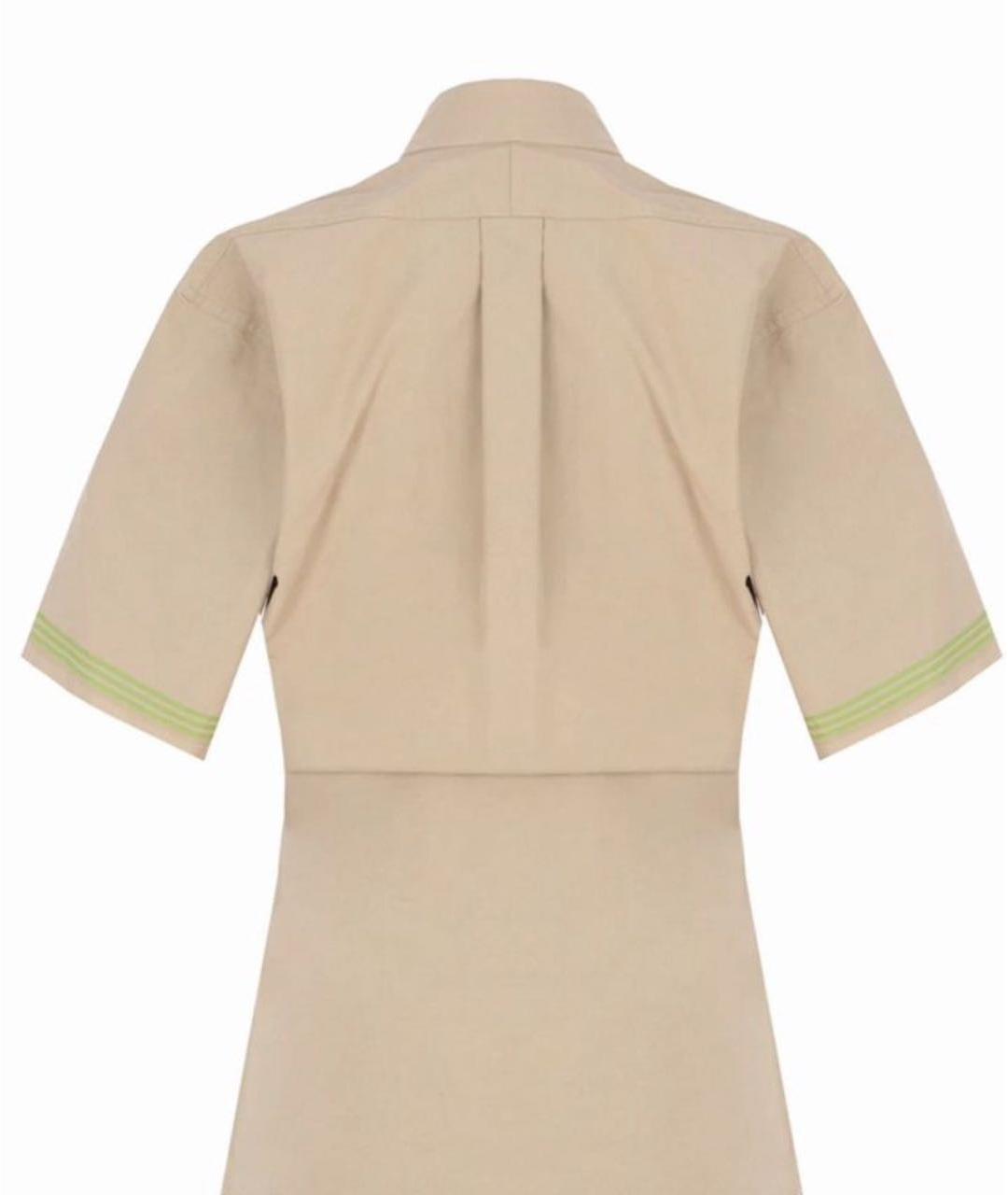 BOTTEGA VENETA Бежевая хлопковая рубашка, фото 3