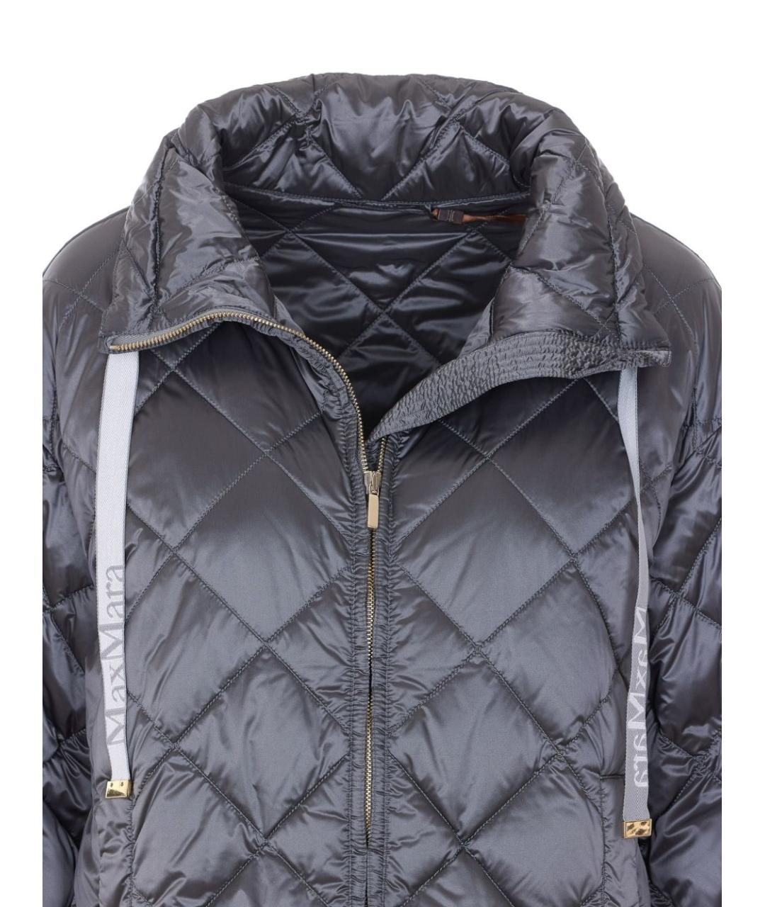 MAX MARA Антрацитовая полиамидовая куртка, фото 2