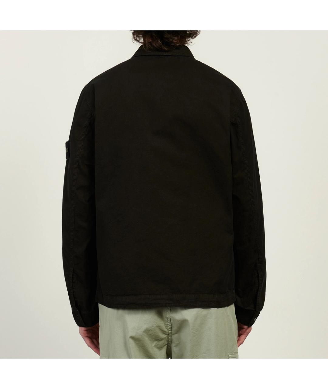 STONE ISLAND Черная хлопковая куртка, фото 9