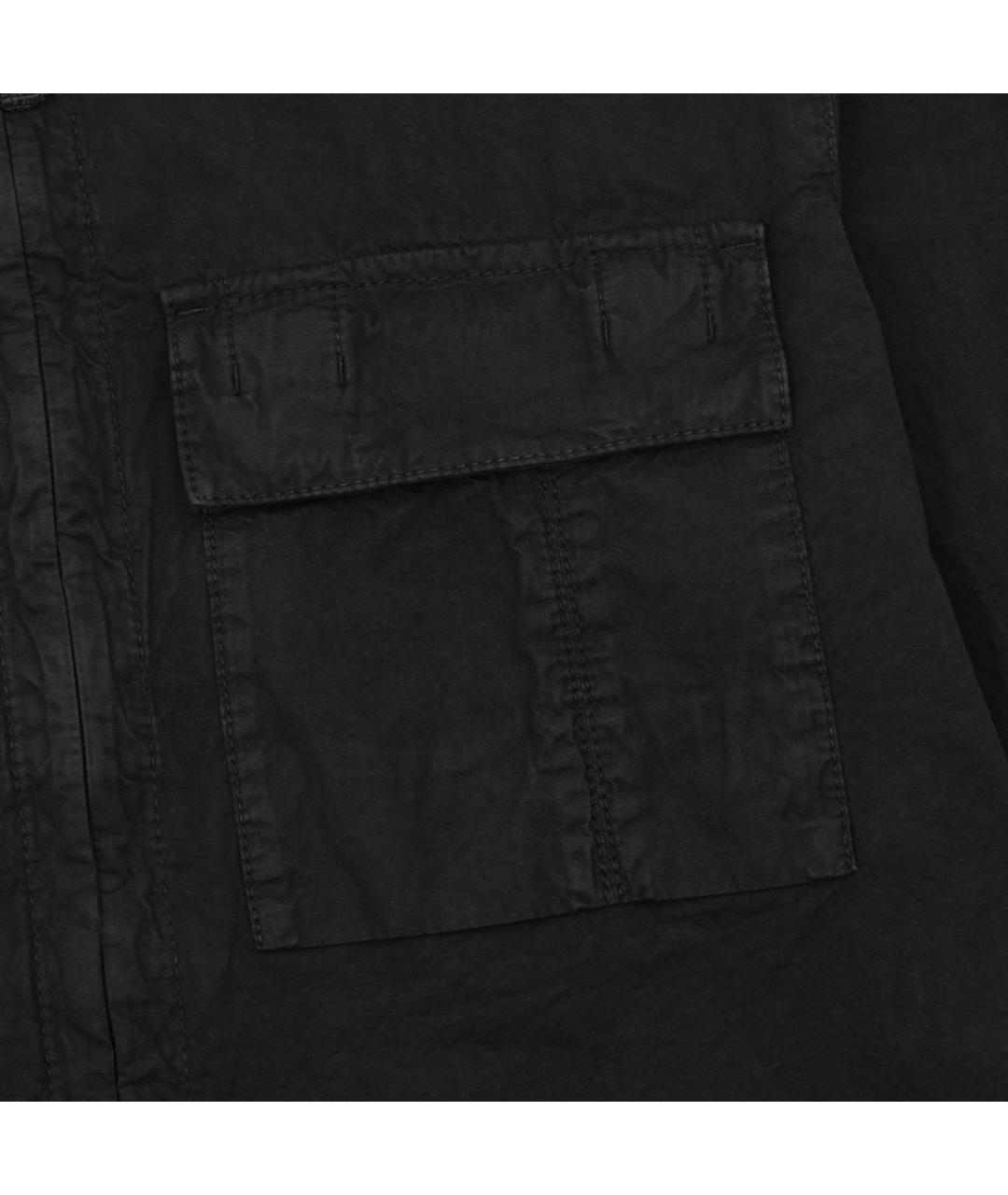 STONE ISLAND Черная хлопковая куртка, фото 3