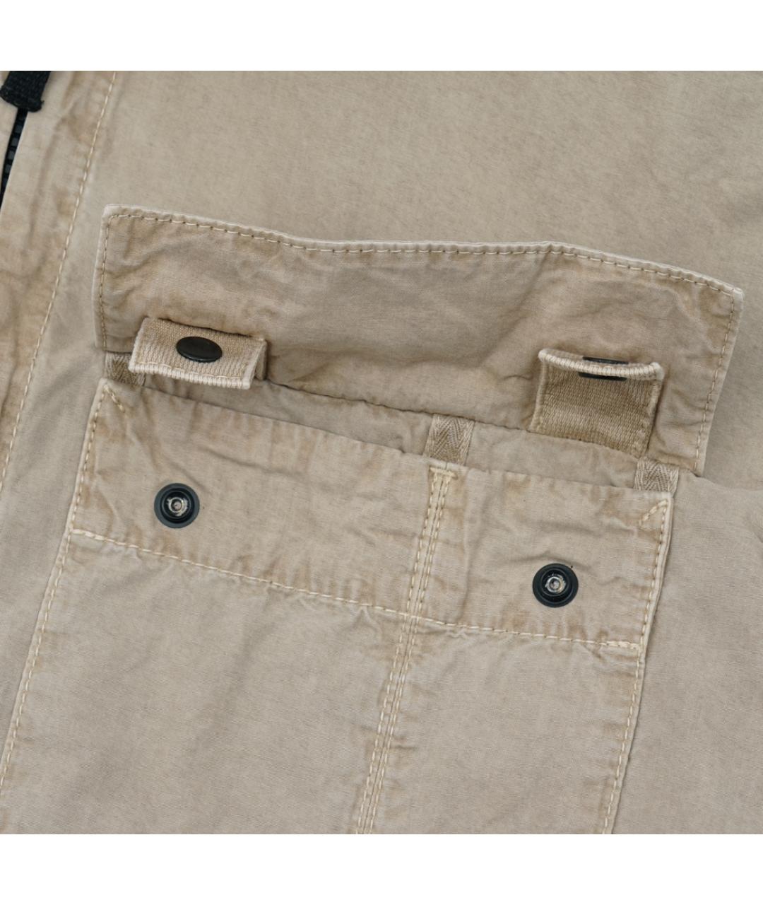 STONE ISLAND Бежевая хлопковая куртка, фото 4