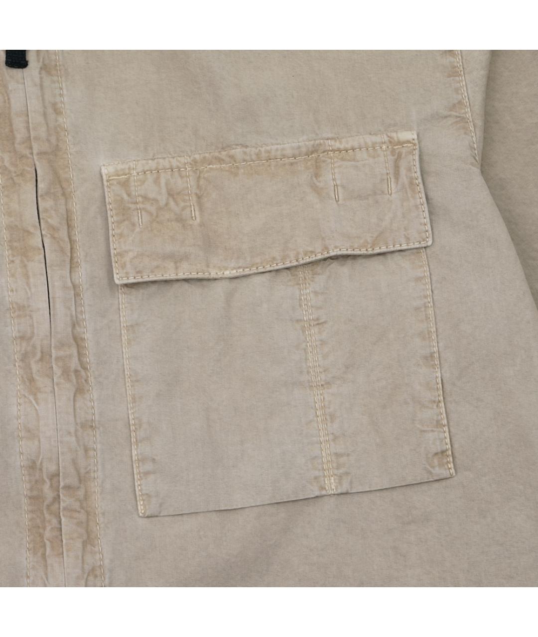 STONE ISLAND Бежевая хлопковая куртка, фото 3