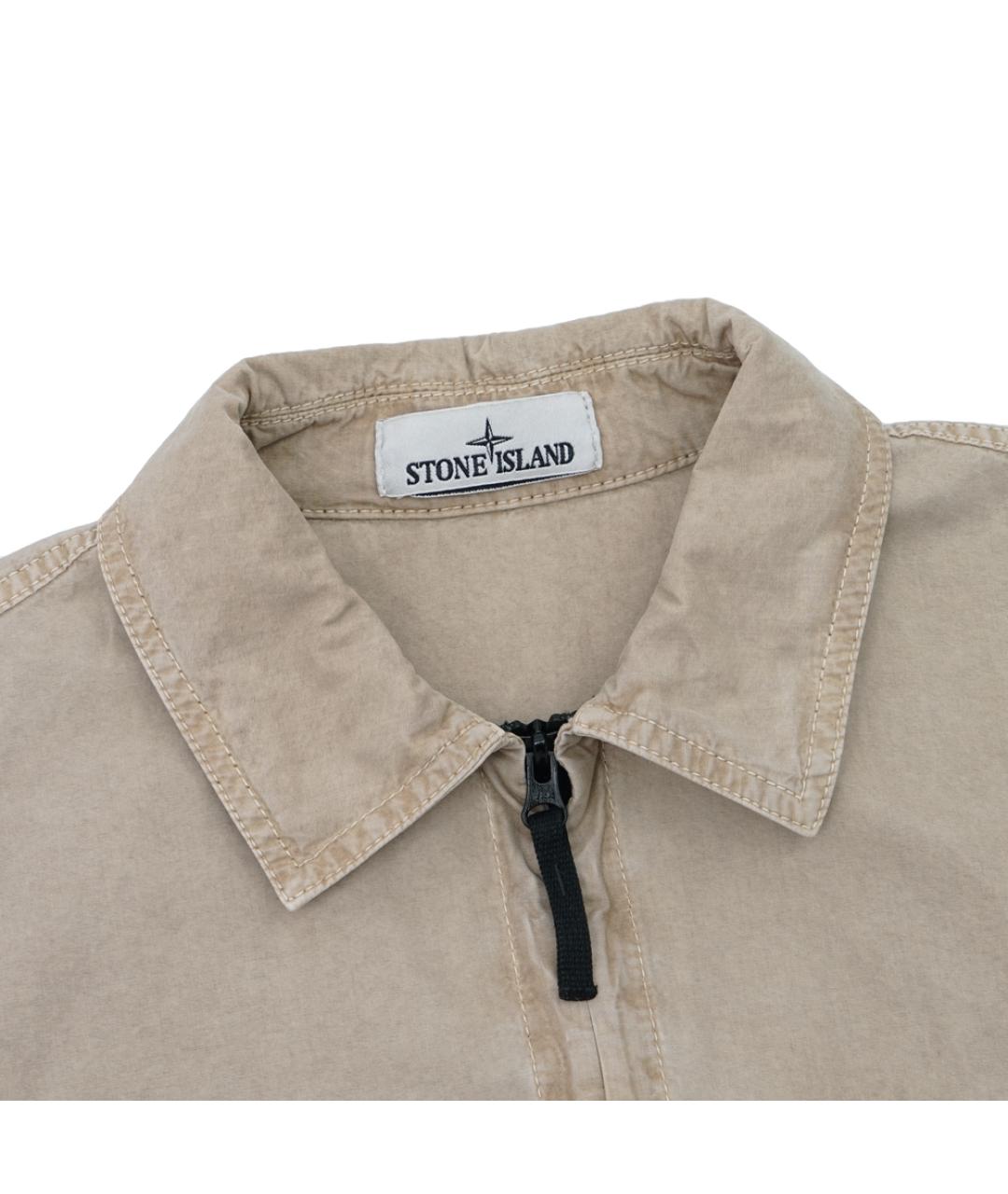 STONE ISLAND Бежевая хлопковая куртка, фото 2