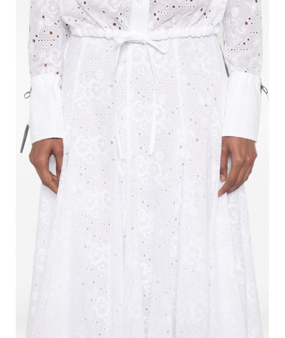 TORY BURCH Белая хлопковая юбка миди, фото 2