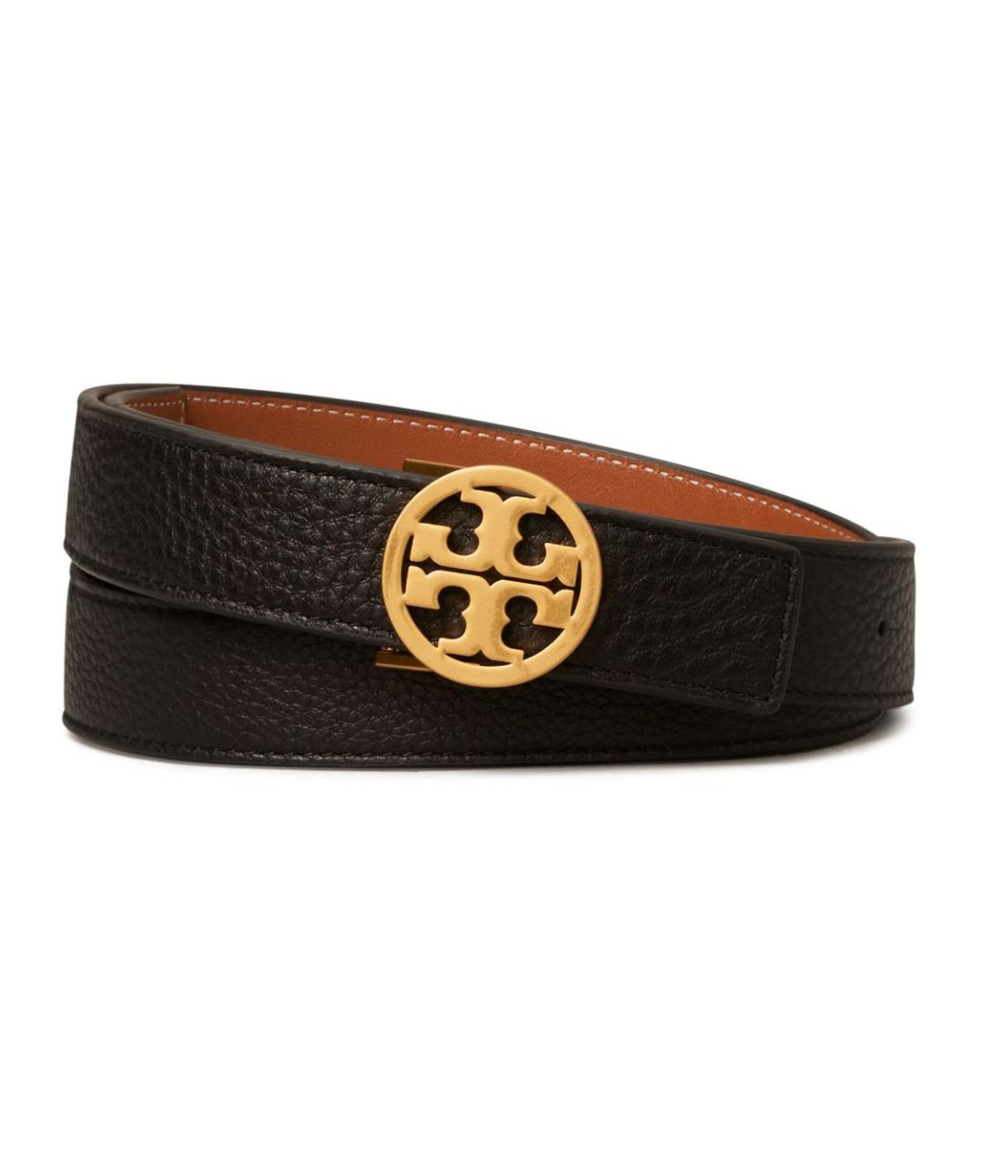 TORY BURCH Черный кожаный ремень, фото 1